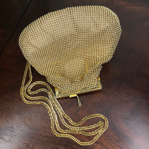 Whiting & Davis International Gold Tone Mesh Bag - Picture 7 of 12